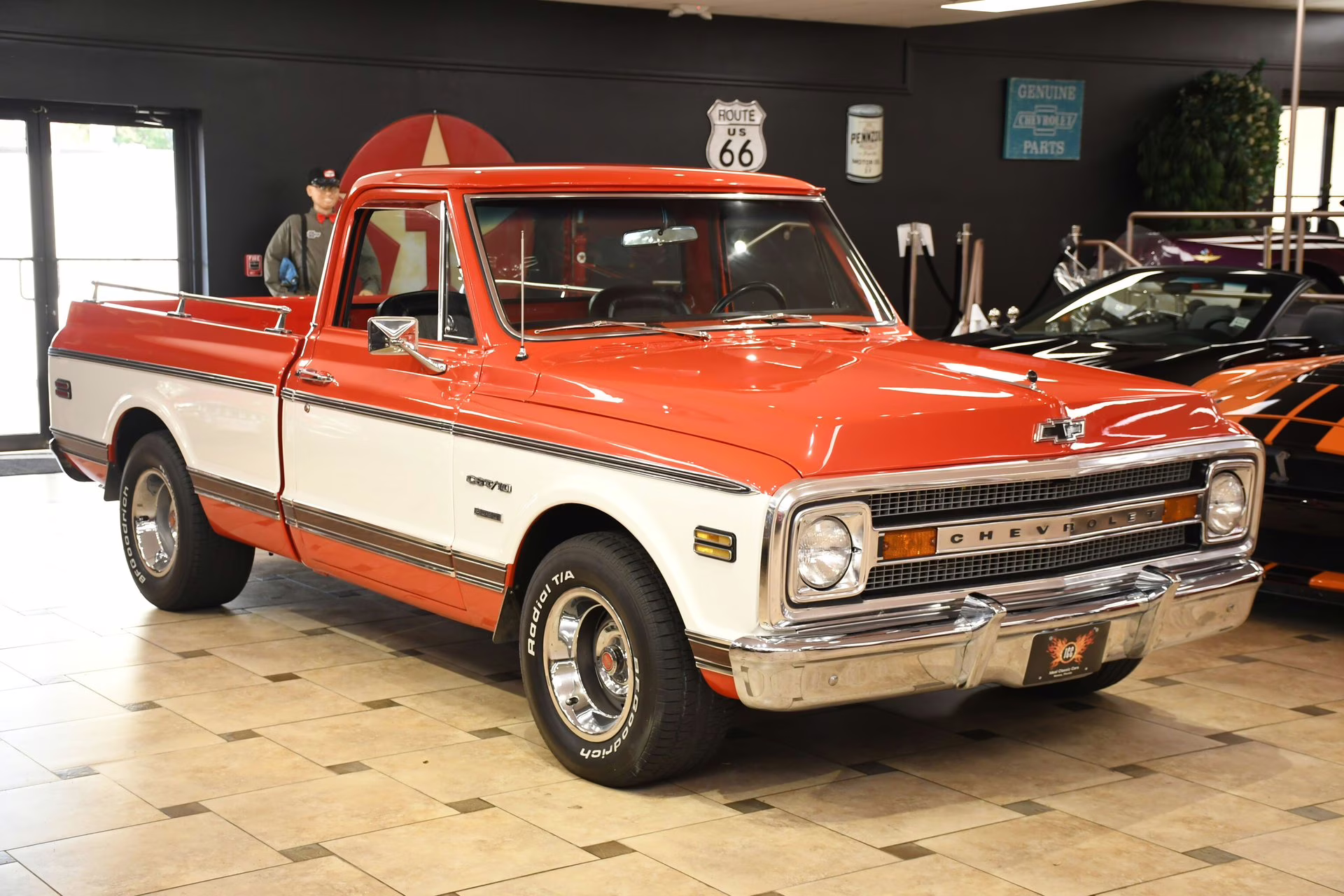 1970 Orange/White Chevrolet C/10