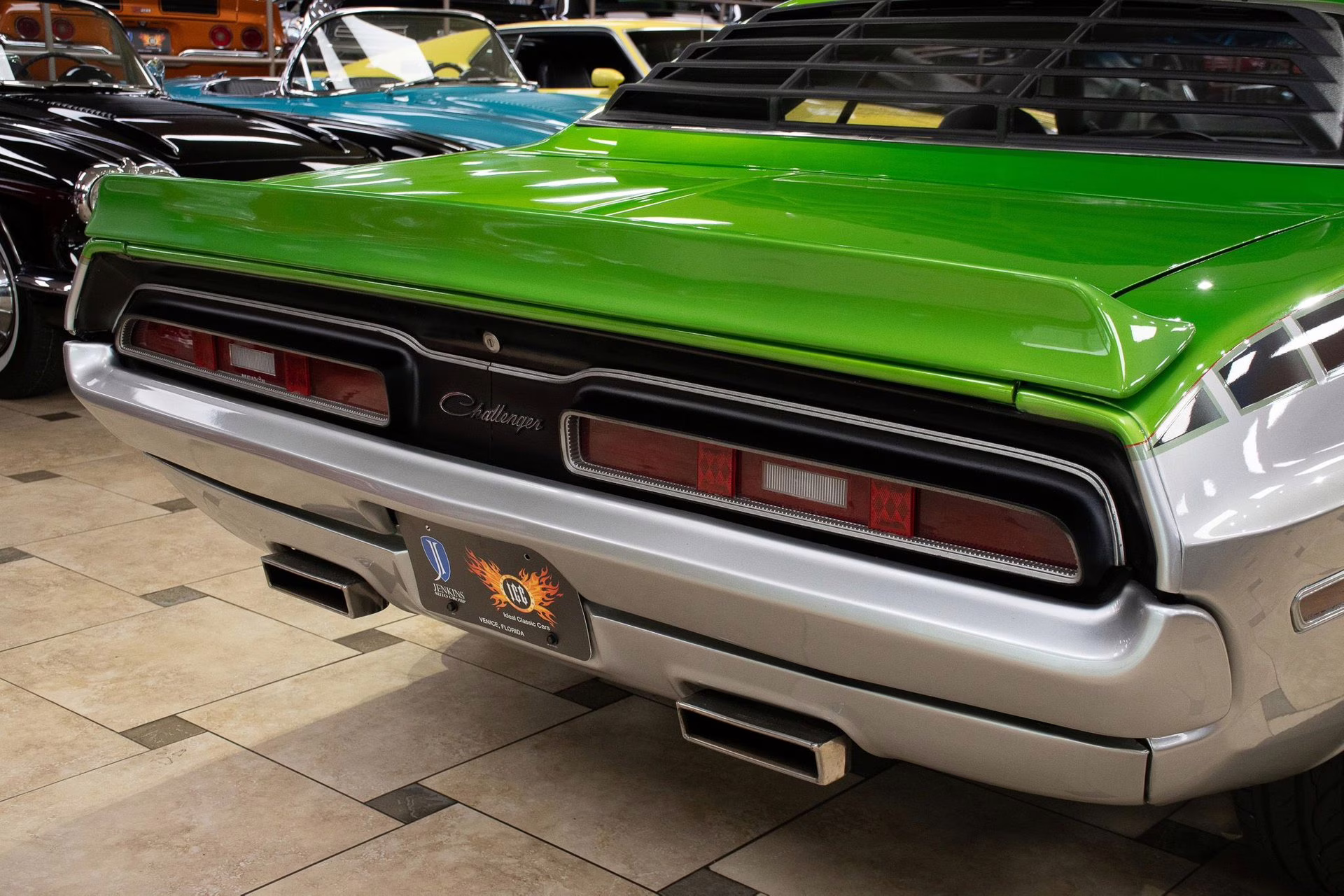 1971 Metallic Green &amp; Silver Dodge Challenger