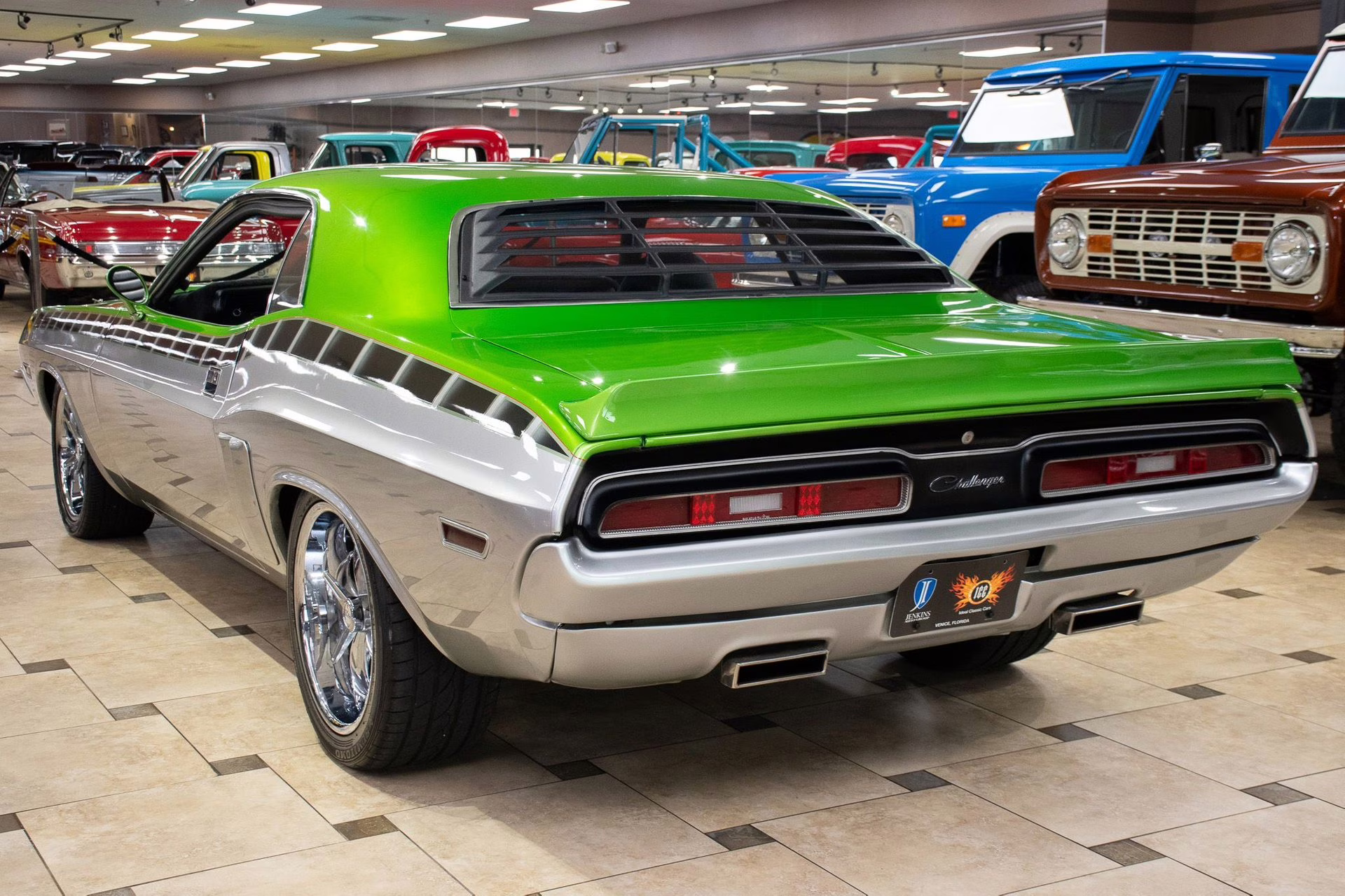 1971 Metallic Green &amp; Silver Dodge Challenger