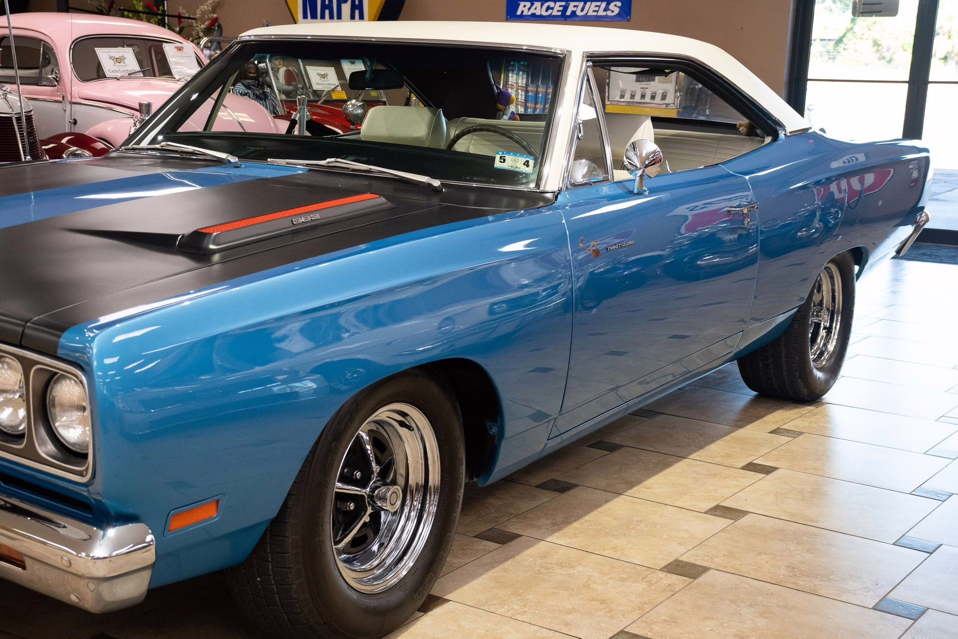 1969 B5 Blue Fire Metallic Plymouth Road Runner