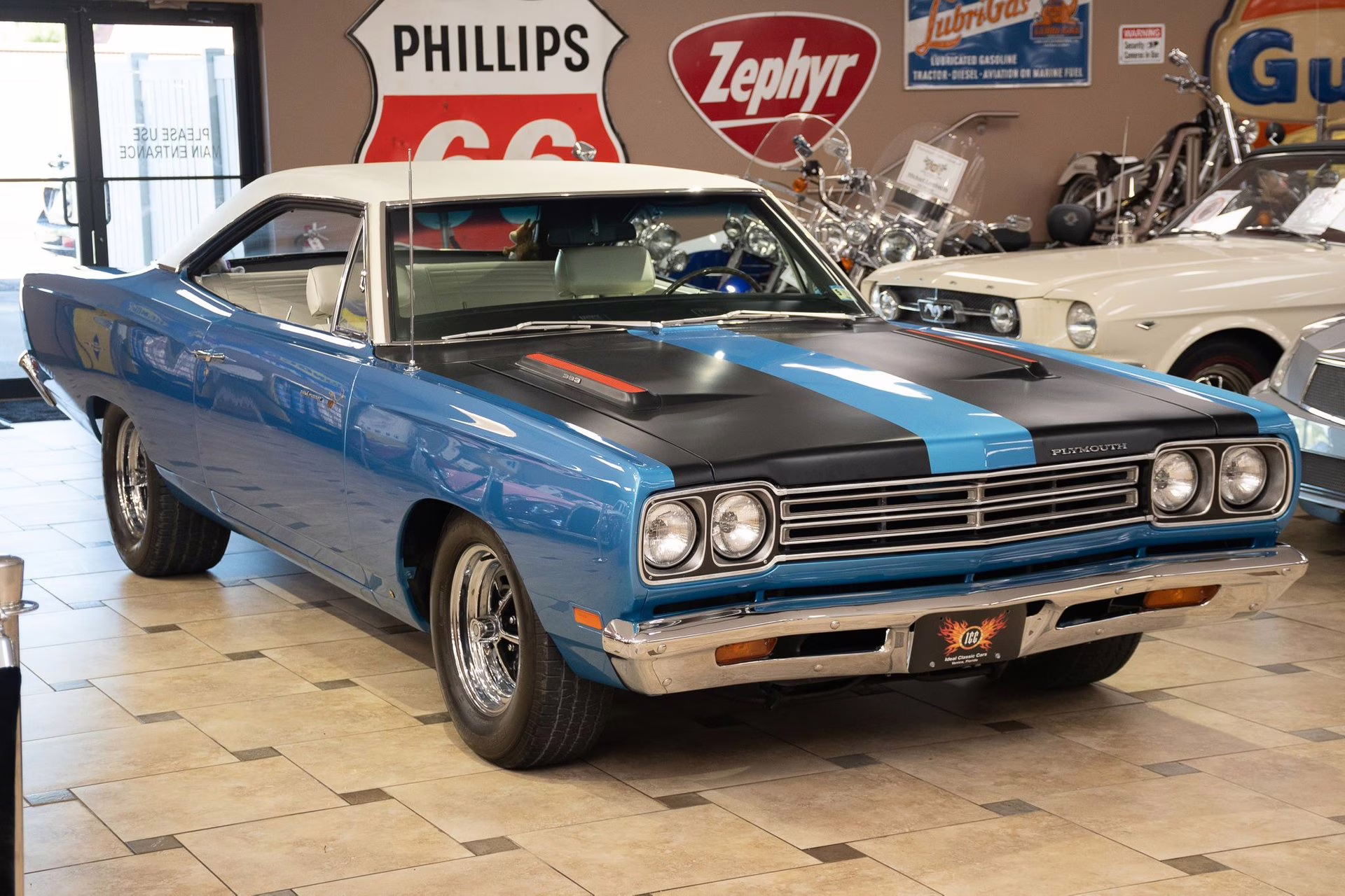 1969 B5 Blue Fire Metallic Plymouth Road Runner