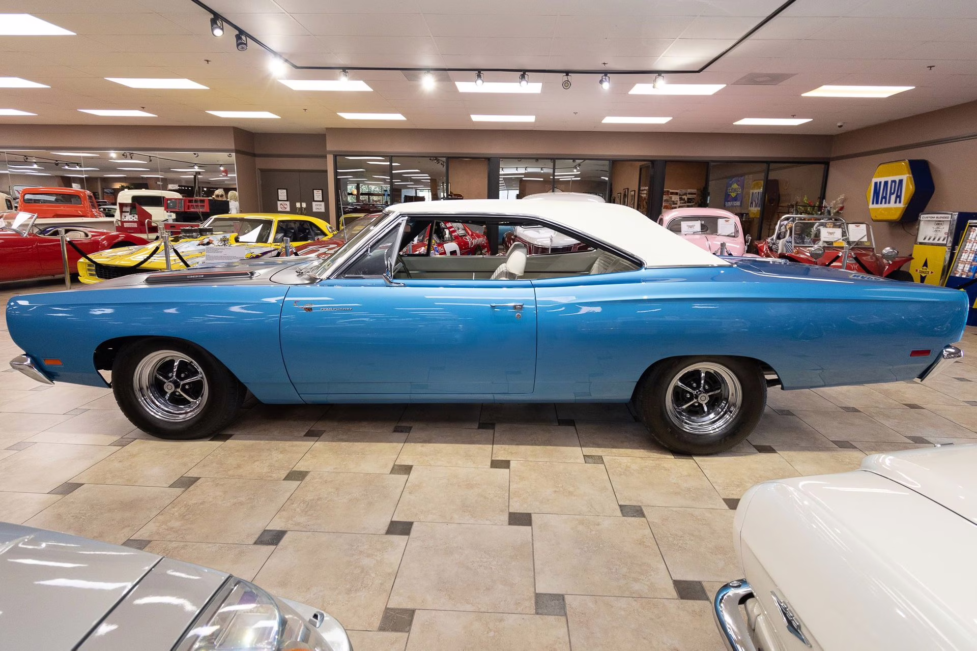 1969 B5 Blue Fire Metallic Plymouth Road Runner