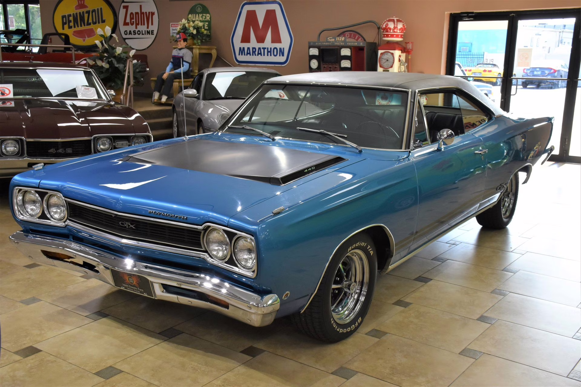 1968 Bright Blue Metallic Plymouth GTX