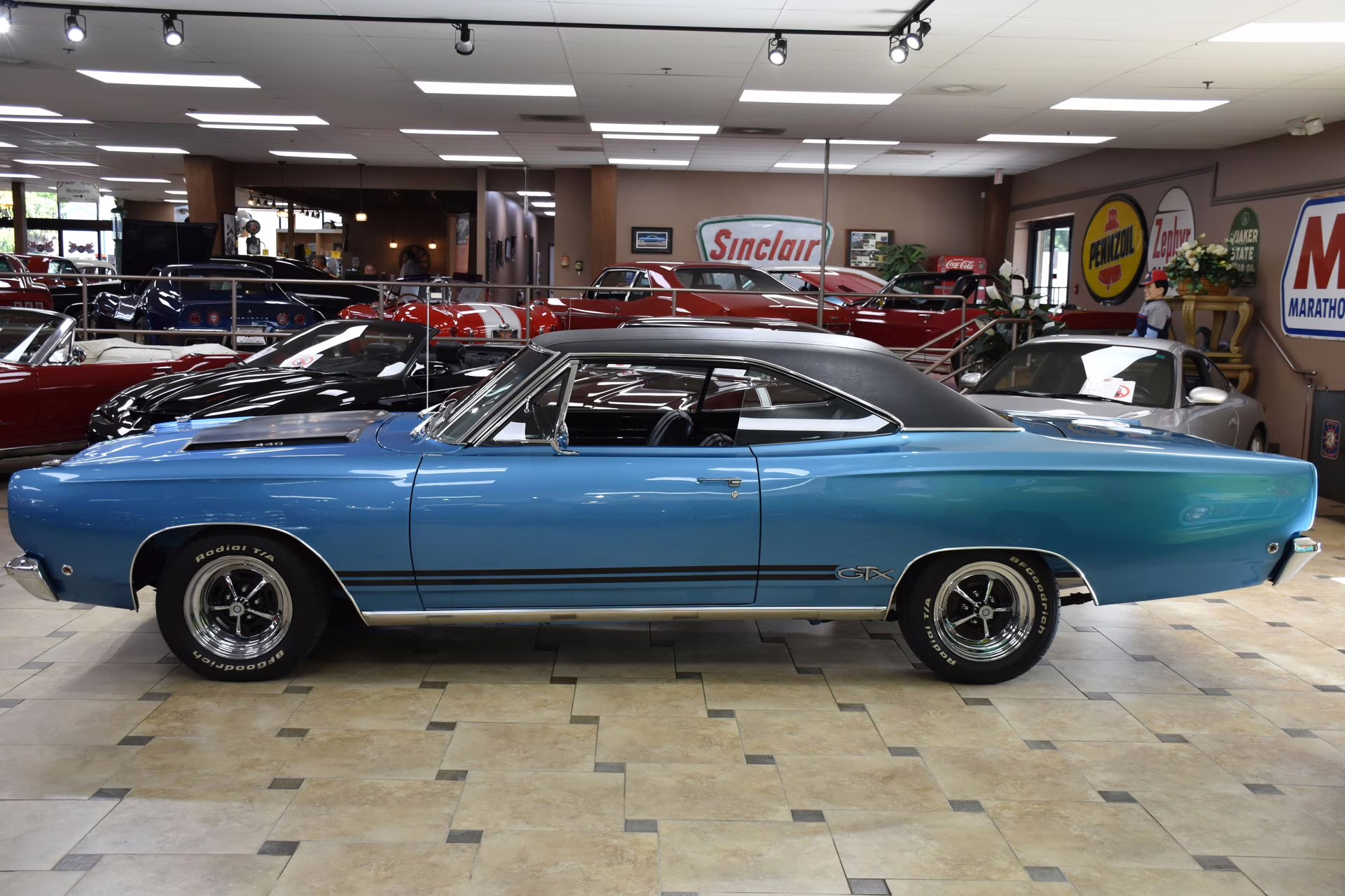 1968 Bright Blue Metallic Plymouth GTX