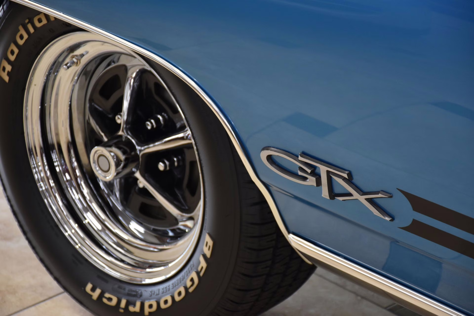 1968 Bright Blue Metallic Plymouth GTX