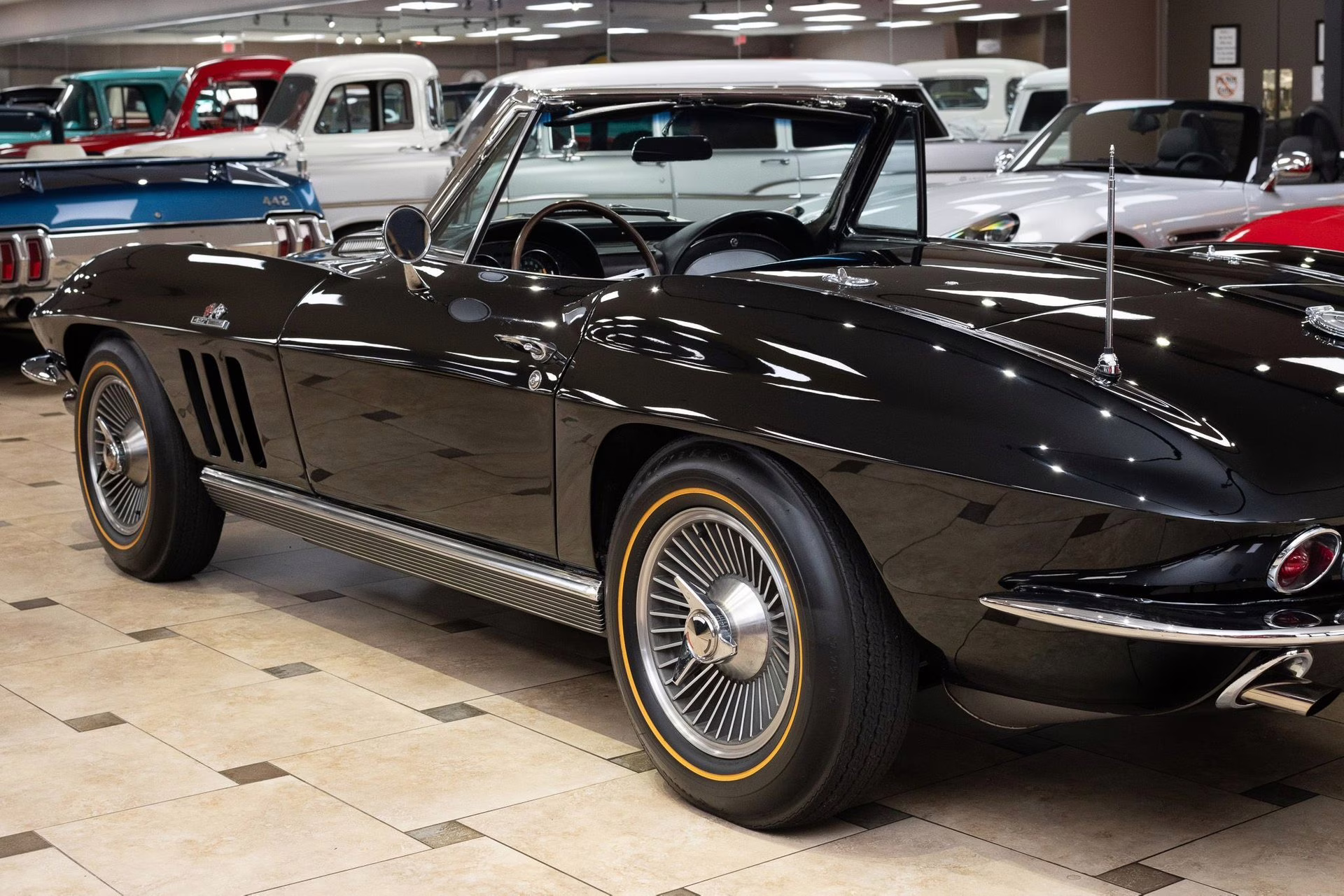 1966 Tuxedo Black Chevrolet Corvette - #s Match 427C.I. Big Block, Triple Black Convertible