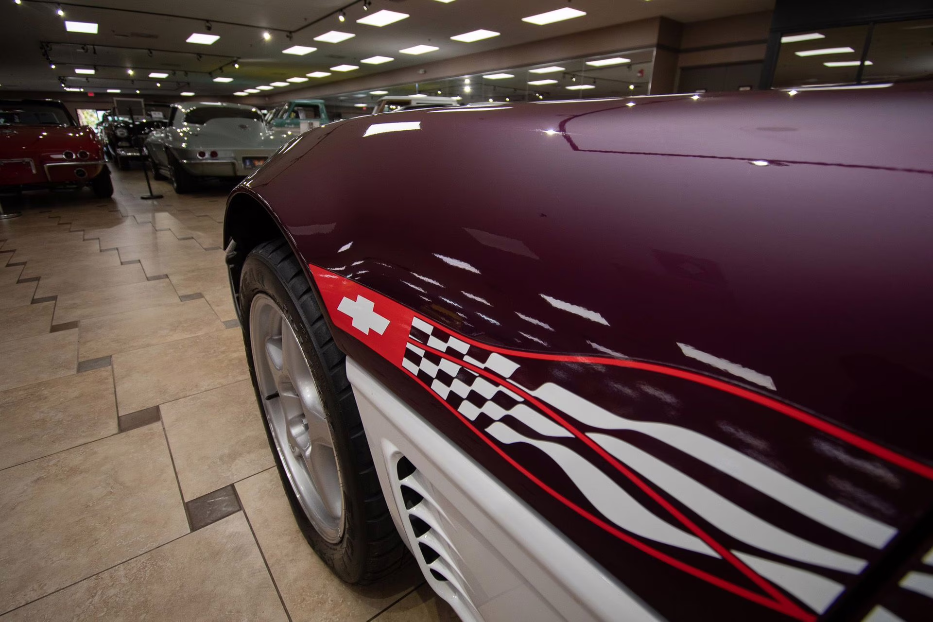 1995 Purple/White/Red Chevrolet Corvette
