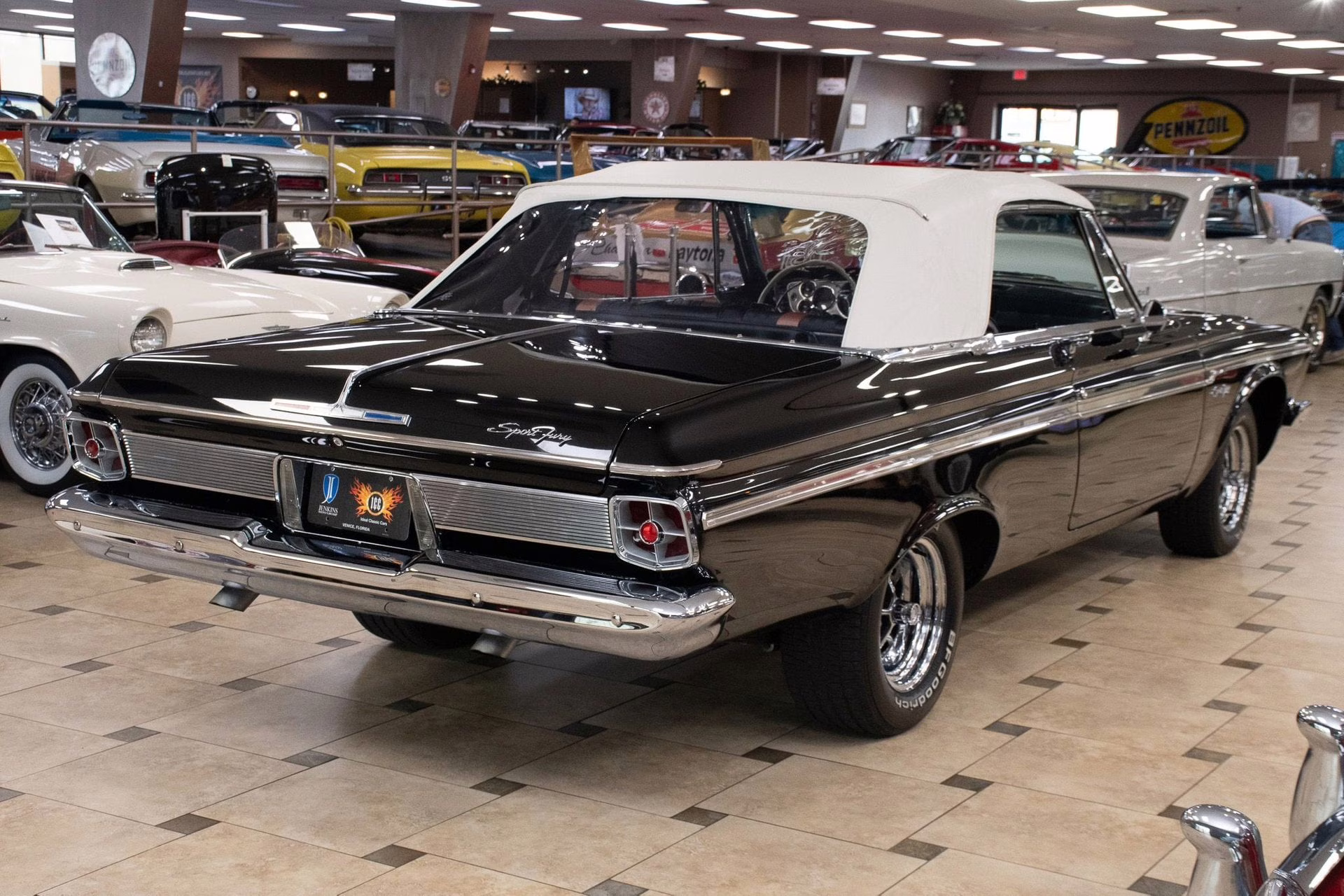 1963 Ebony Black Plymouth Sport Fury - Max Wedge V8 Convertible