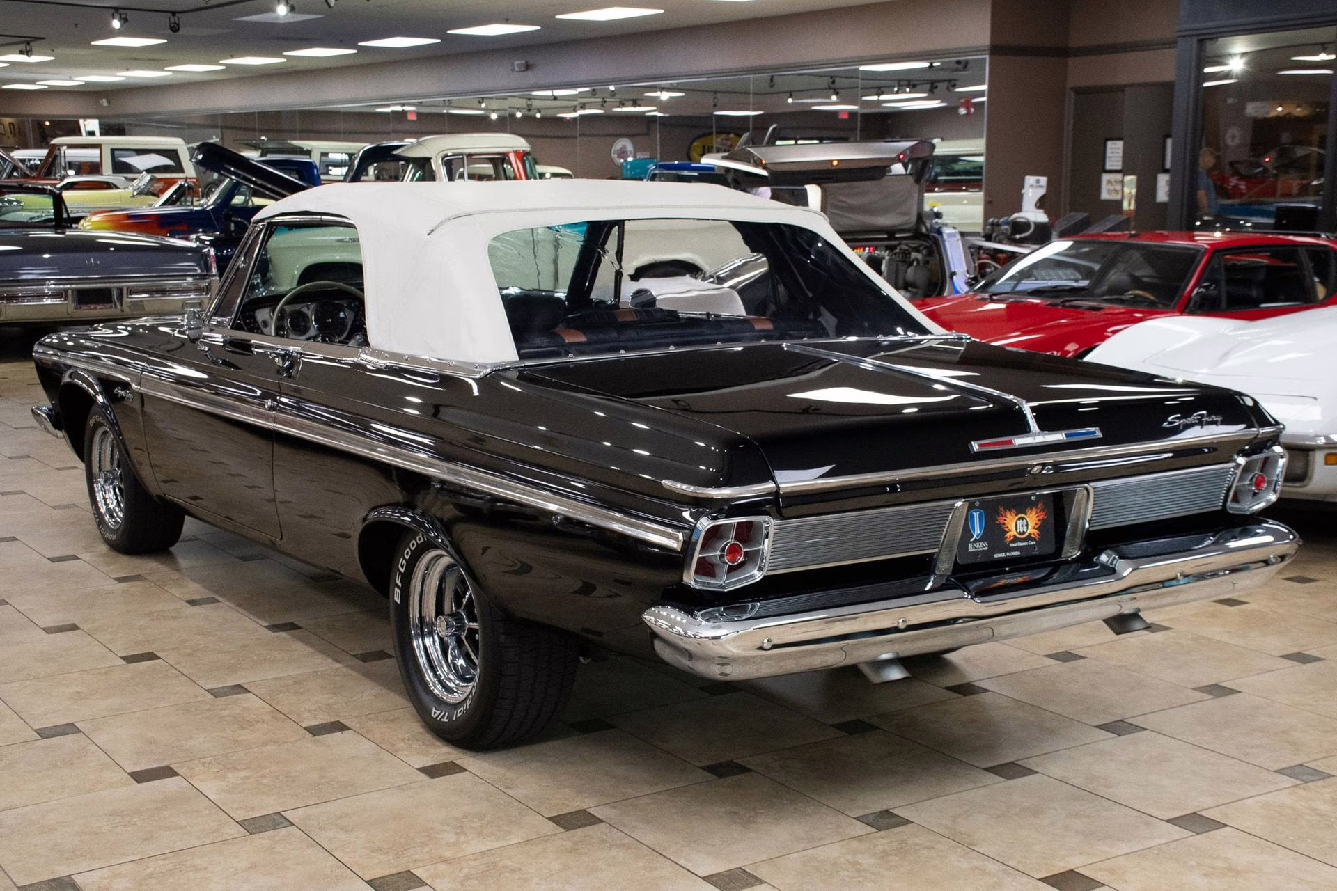 1963 Ebony Black Plymouth Sport Fury - Max Wedge V8 Convertible