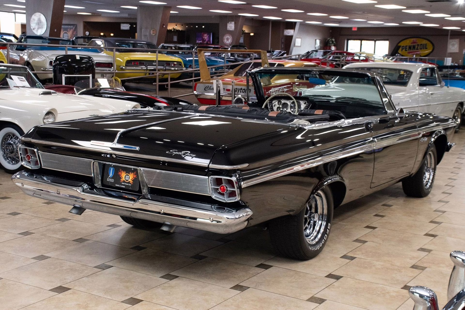 1963 Ebony Black Plymouth Sport Fury - Max Wedge V8 Convertible
