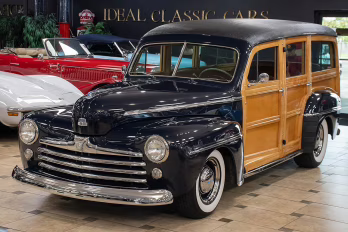 1947 Dark Blue Ford Super Deluxe Woodie Restomod SUV