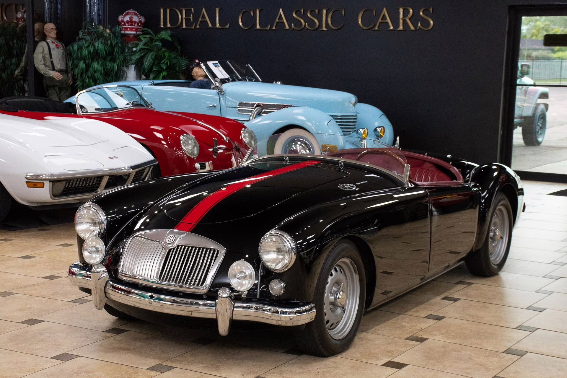 Black 1958 MG MGA Convertible 4-Speed Manual