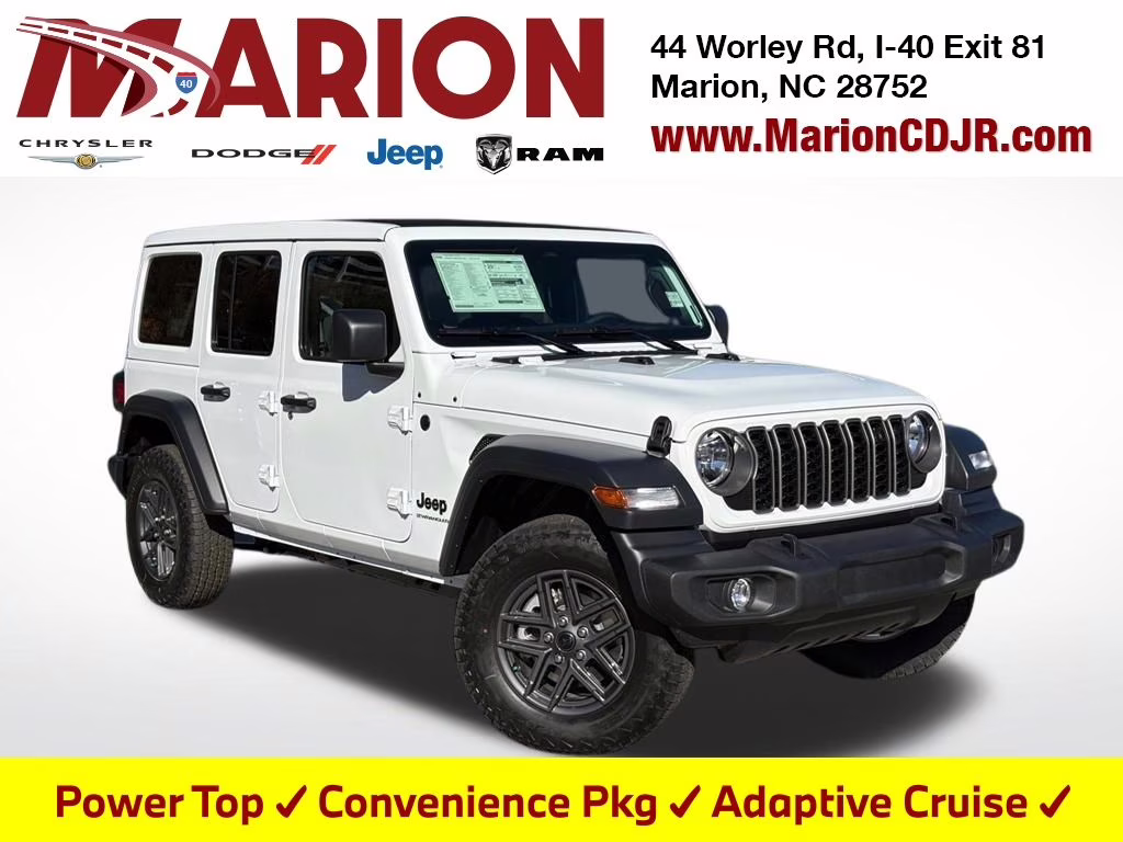 2026 Bright White Clearcoat Jeep Wrangler Sport S 4X4 SUV