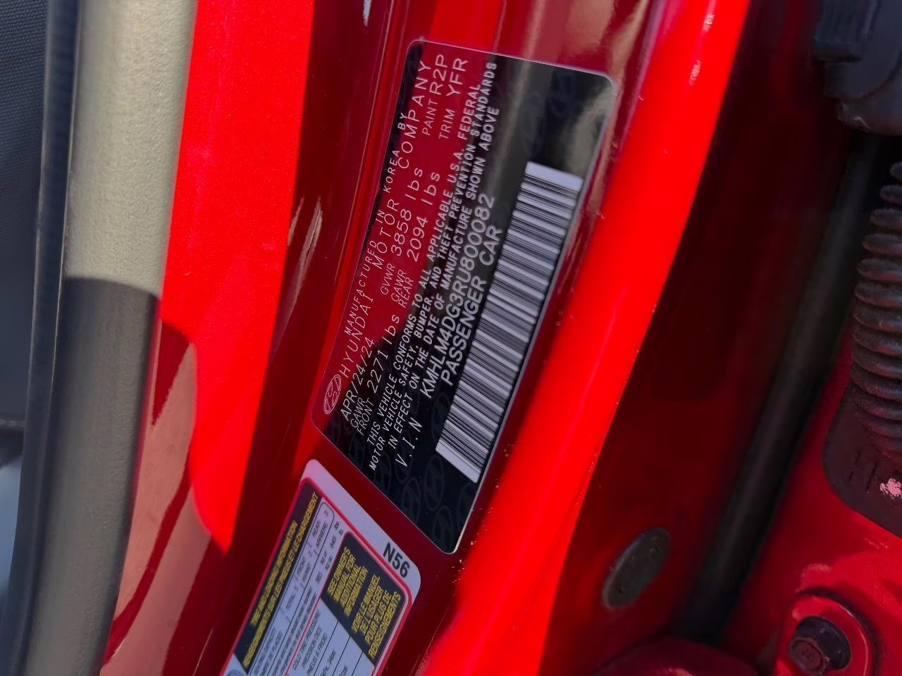 2024 Ultimate Red Hyundai Elantra SEL FWD Sedan