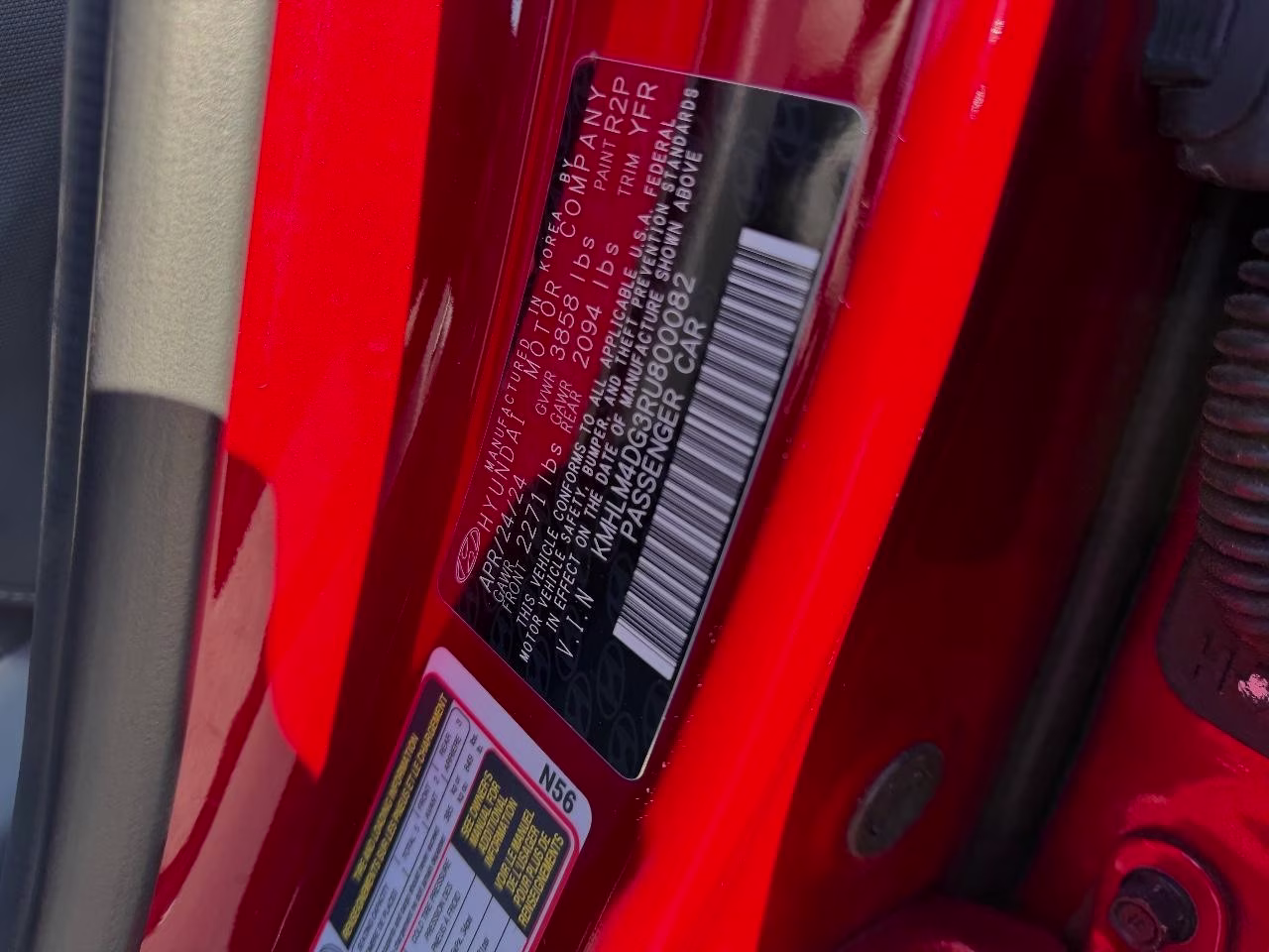 2024 Ultimate Red Hyundai Elantra SEL FWD Sedan