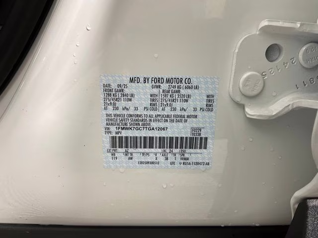 2026 White Metallic Ford Explorer ST RWD SUV