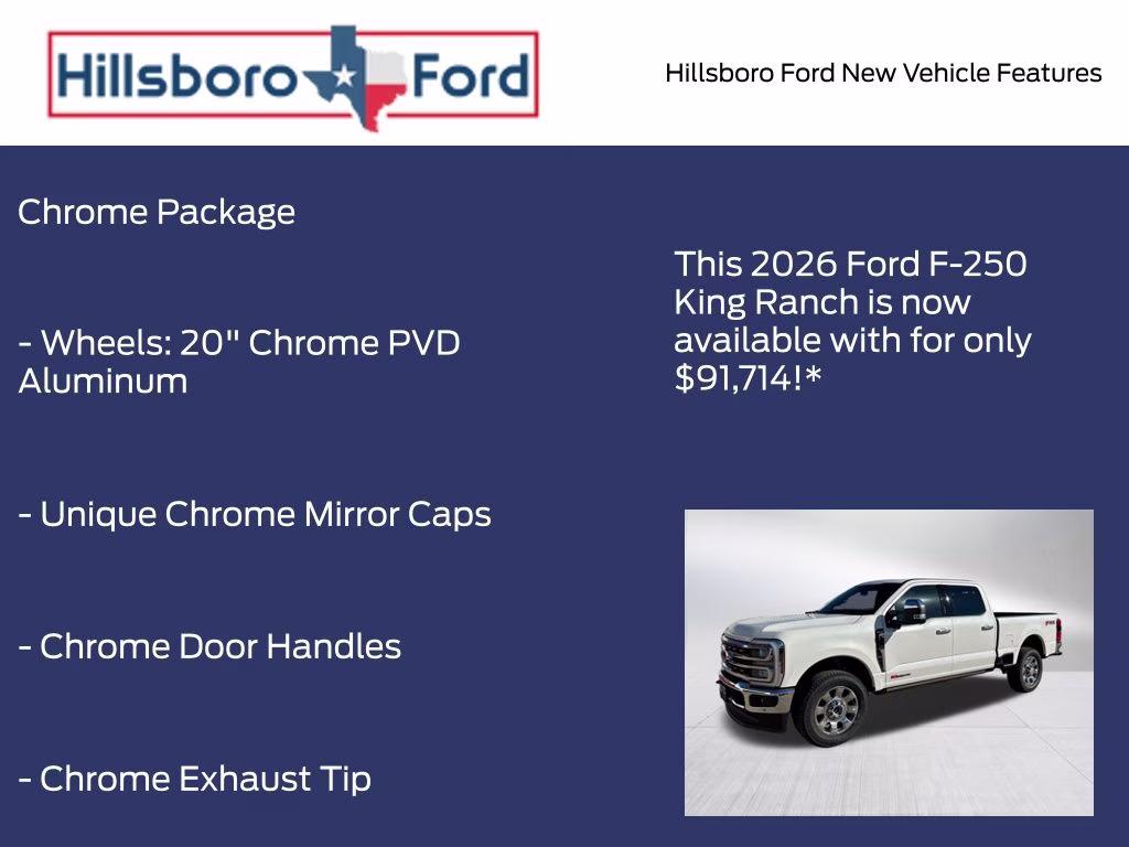 2026 Star White Metallic Tri-Coat Ford Super Duty F-250 SRW King Ranch 4X4 Truck