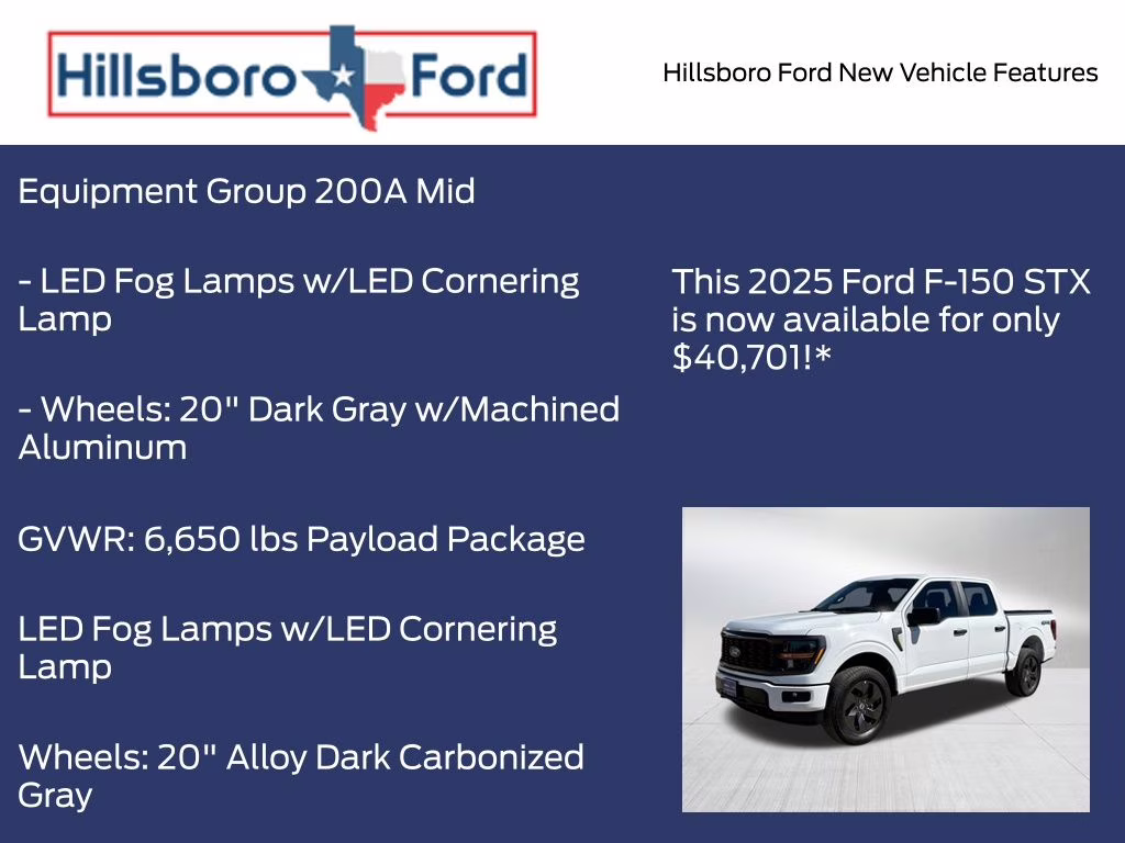 2025 Oxford White Ford F-150 STX 4X4 Truck