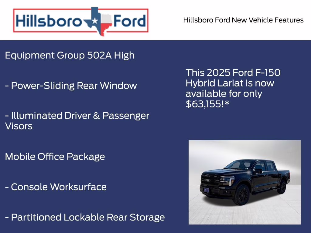 2025 Agate Black Metallic Ford F-150 Lariat 4X4 Truck