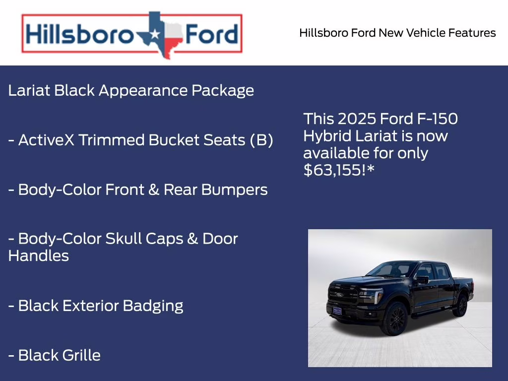 2025 Agate Black Metallic Ford F-150 Lariat 4X4 Truck