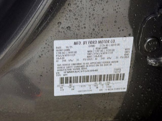 2026 Carbonized Gray Metallic Ford Explorer Tremor 4X4 SUV