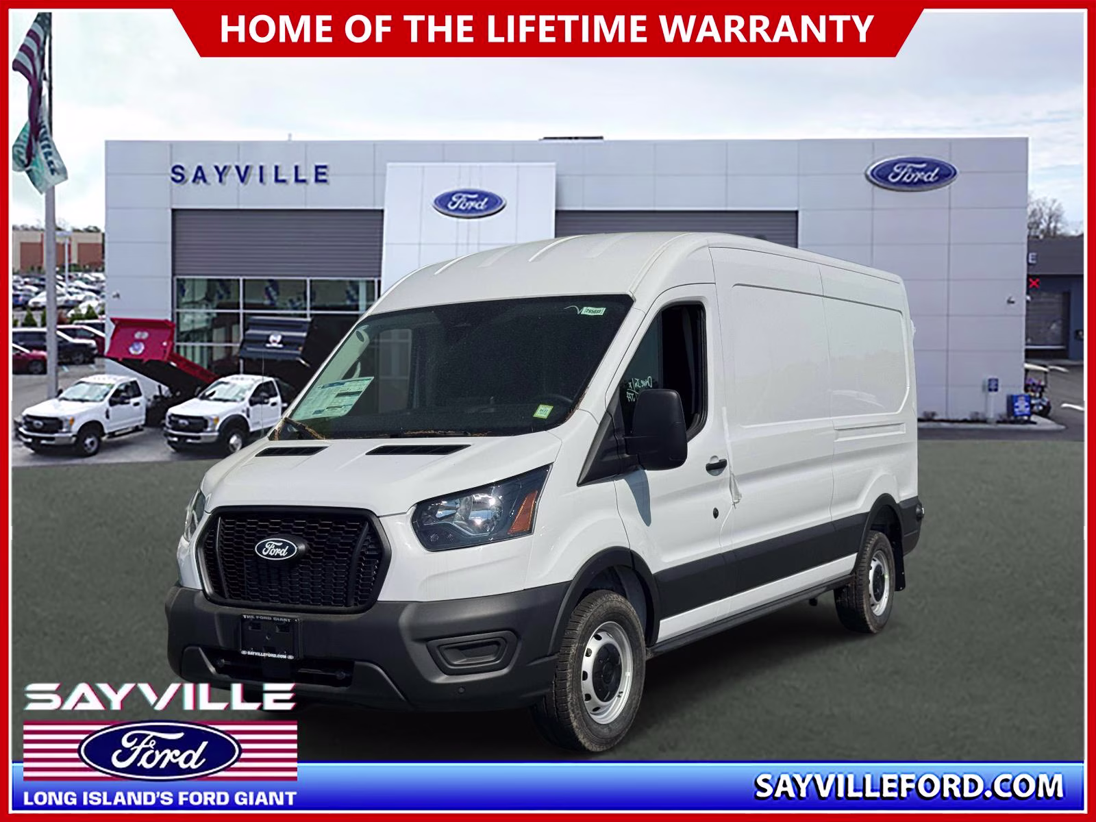 2026 Oxford White Ford Transit Cargo Van T-250 148 Med Rf 9150 GVWR RWD RWD Van