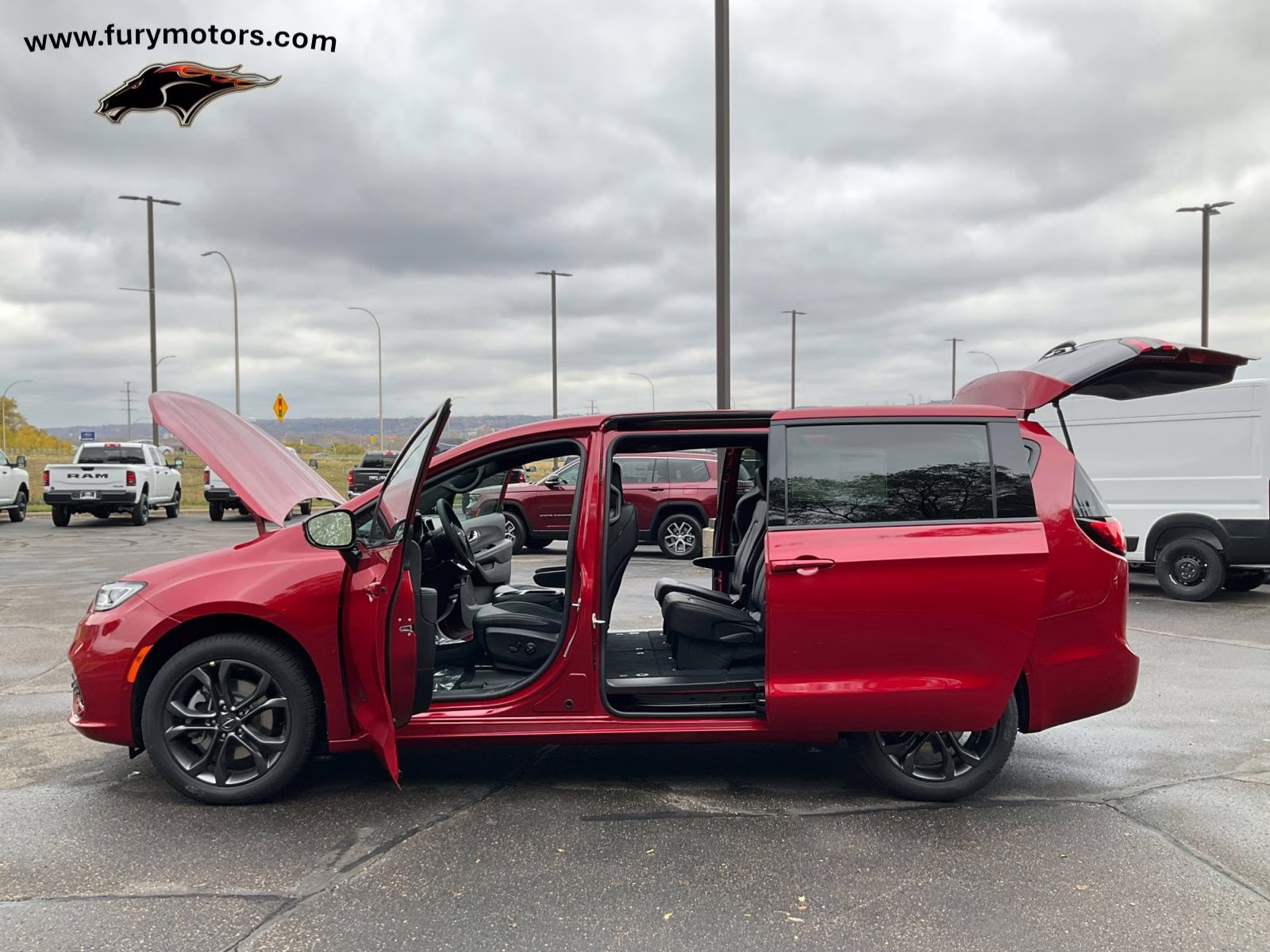 2026 Red Hot Pearlcoat Chrysler Pacifica Select AWD Van