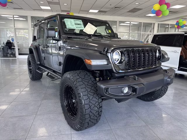 2026 Granite Crystal Metallic Clearcoat Jeep Wrangler Willys 4X4 Convertible