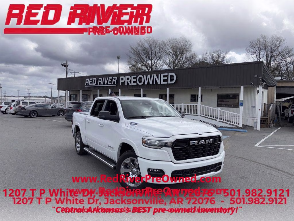 2025 Bright White Clearcoat Ram 1500 Big Horn 4X4 Truck