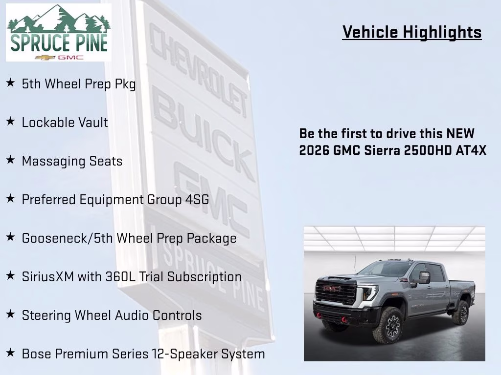 2026 Sterling Metallic GMC Sierra 2500HD AT4X 4X4 Truck