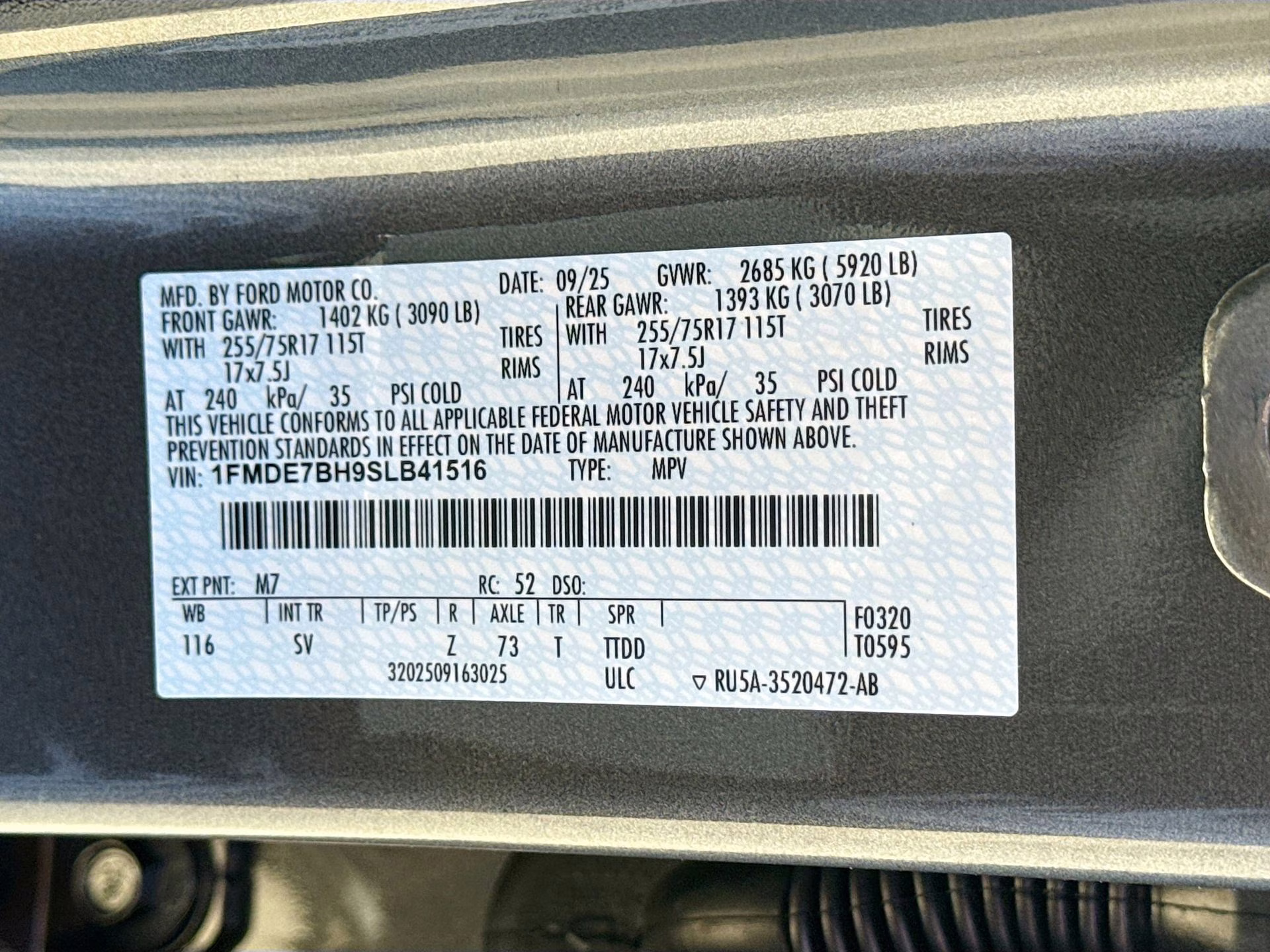 2025 Carbonized Gray Metallic Ford Bronco Big Bend 4X4 SUV