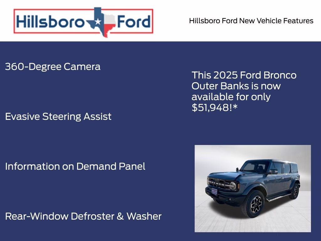 2025 Azure Gray Metallic Tri-Coat Ford Bronco Outer Banks 4X4 SUV