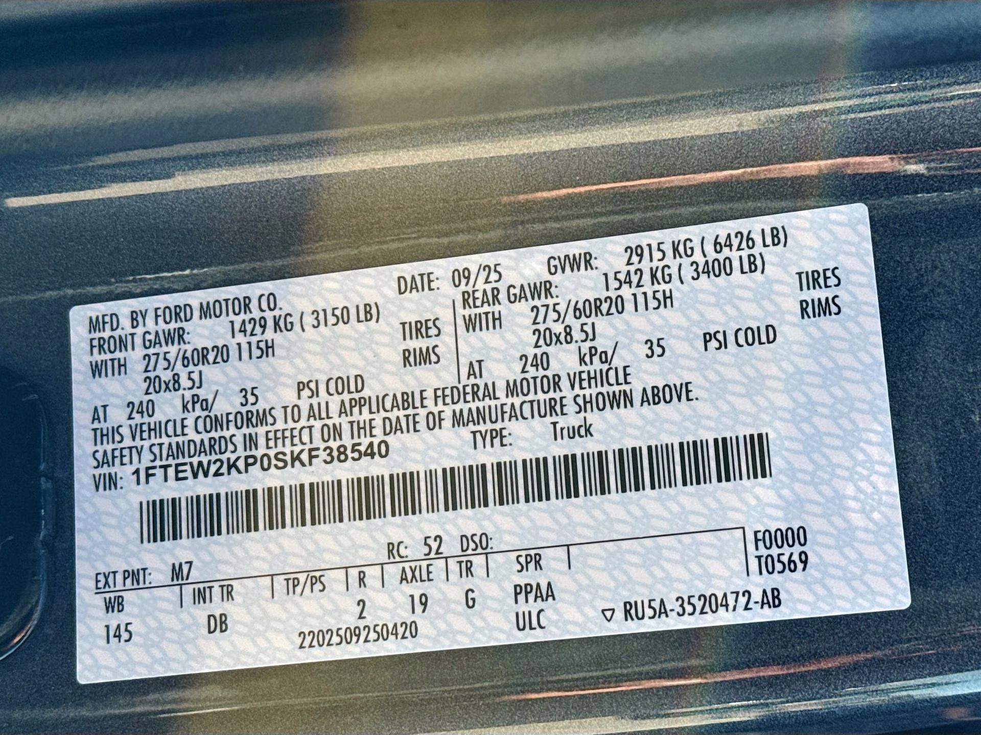 2025 Carbonized Gray Metallic Ford F-150 STX RWD Truck