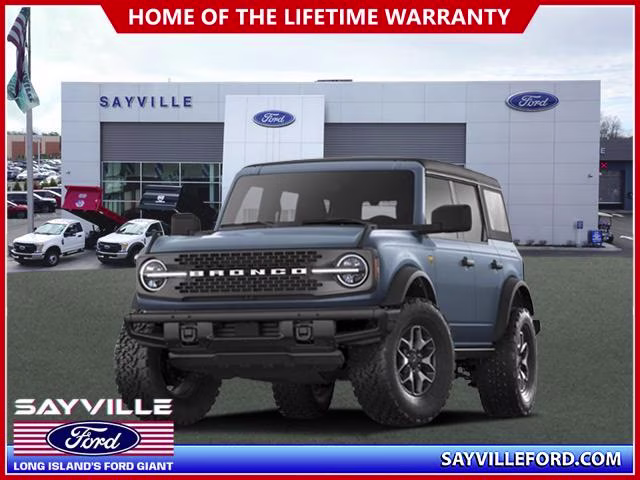 2025 Azure Gray Metallic Tri-Coat Ford Bronco Badlands 4 Door Advanced 4x4 4X4 SUV