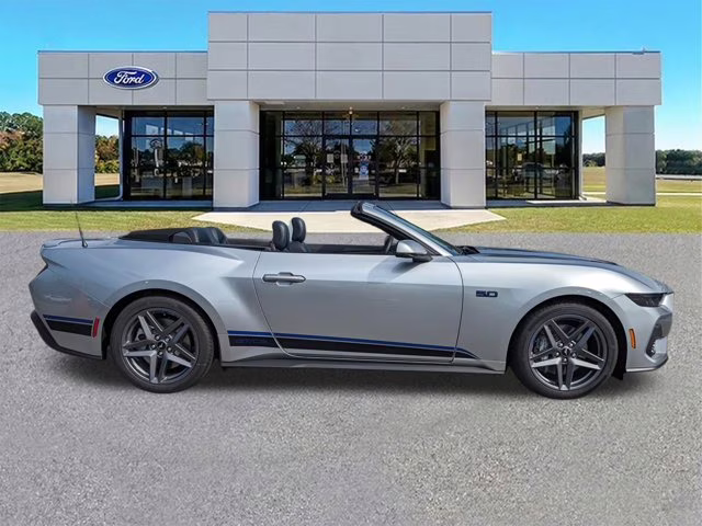 2025 Silver Metallic Ford Mustang GT Premium RWD Convertible