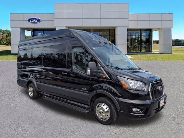 2024 Black Metallic Ford Transit Passenger Wagon XLT RWD Van