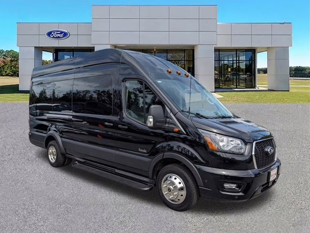 2024 Black Metallic Ford Transit Passenger Wagon XLT RWD Van
