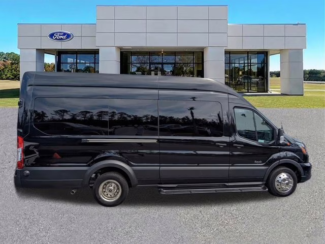 2024 Black Metallic Ford Transit Passenger Wagon XLT RWD Van