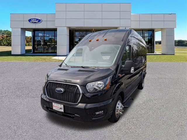 2024 Black Metallic Ford Transit Passenger Wagon XLT RWD Van
