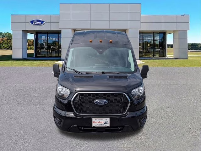 2024 Black Metallic Ford Transit Passenger Wagon XLT RWD Van