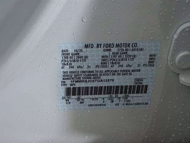 2026 Star White Metallic Tri-Coat Ford Explorer Tremor 4X4 SUV