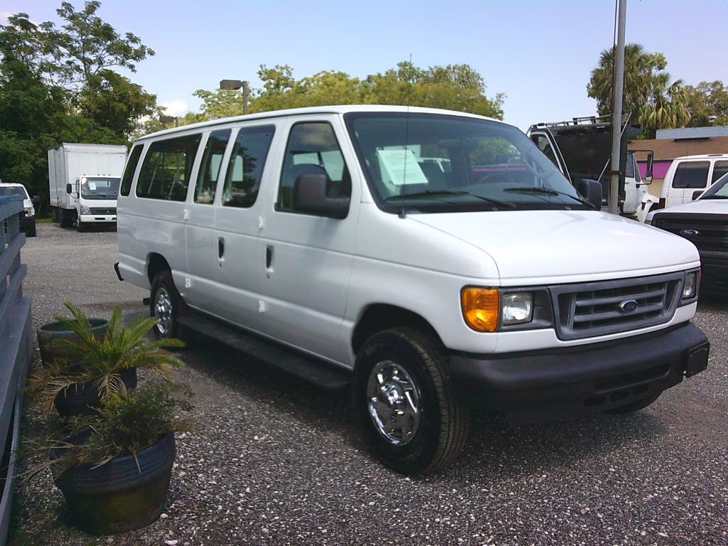 2006 WHITE Ford ECONOLINE E350 SUPER DUTY WAGON RWD Van