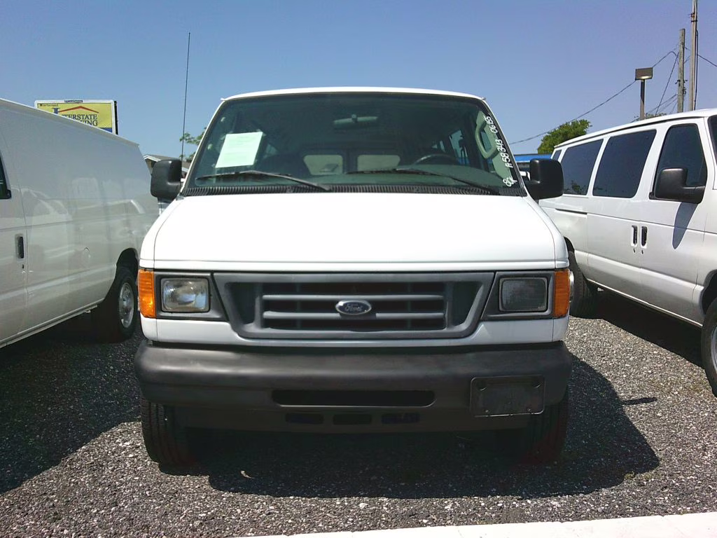 2006 WHITE Ford ECONOLINE E350 SUPER DUTY WAGON RWD Van