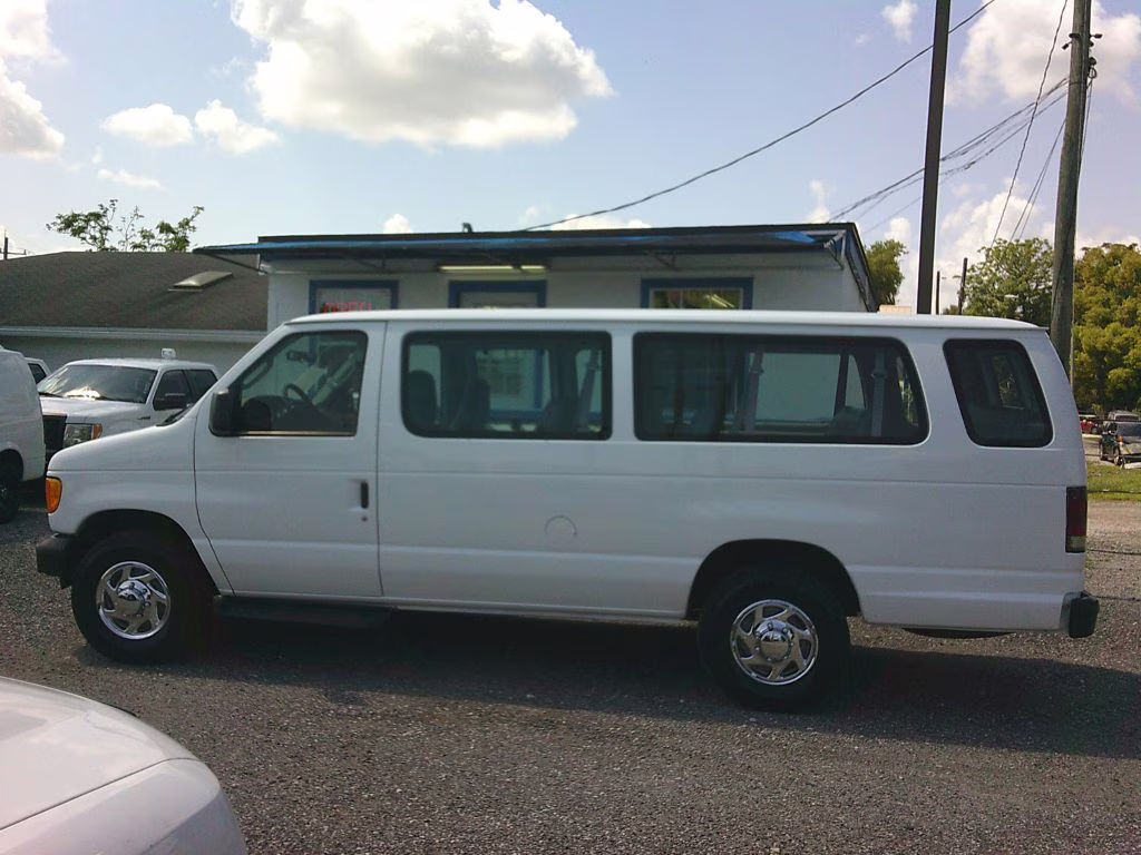 2006 WHITE Ford ECONOLINE E350 SUPER DUTY WAGON RWD Van
