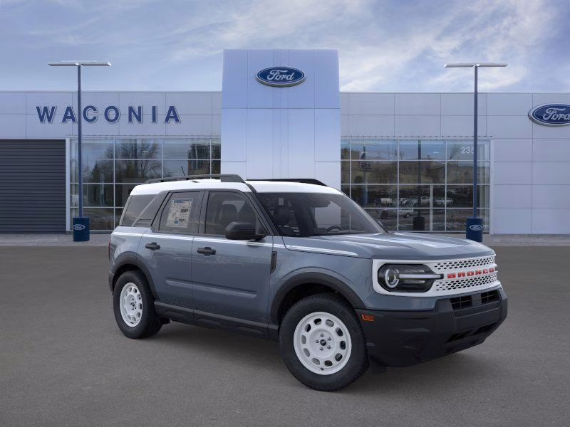 2025 Azure Gray Metallic Tri-Coat Ford Bronco Sport Heritage 4X4 SUV