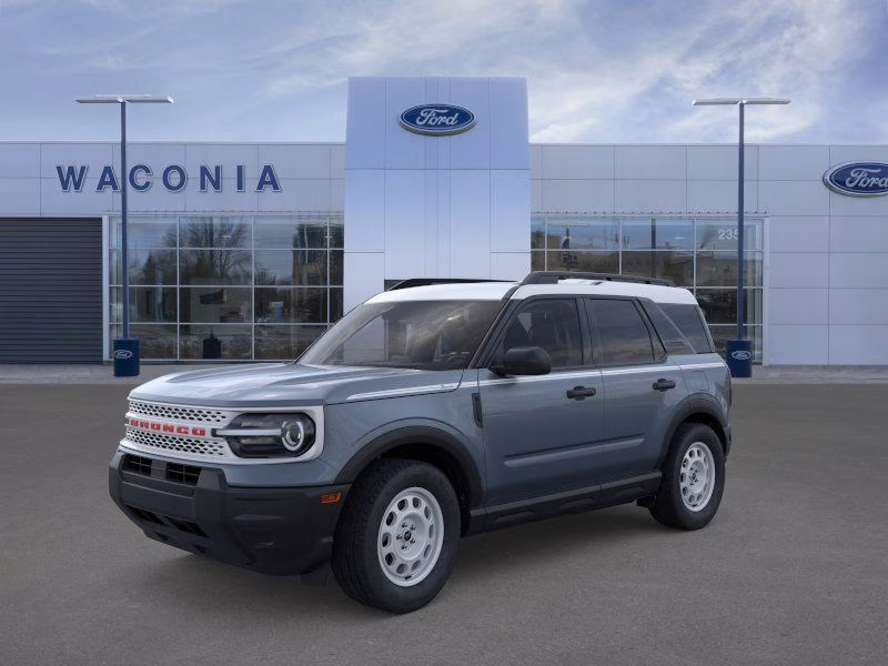 2025 Azure Gray Metallic Tri-Coat Ford Bronco Sport Heritage 4X4 SUV