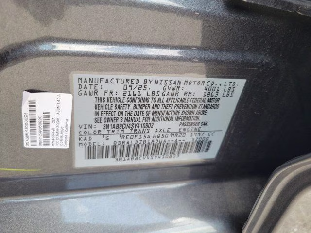 2025 Gun Metallic Nissan Sentra SV FWD Sedan