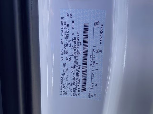 2026 Oxford White Ford Super Duty F-250 SRW XL RWD Truck