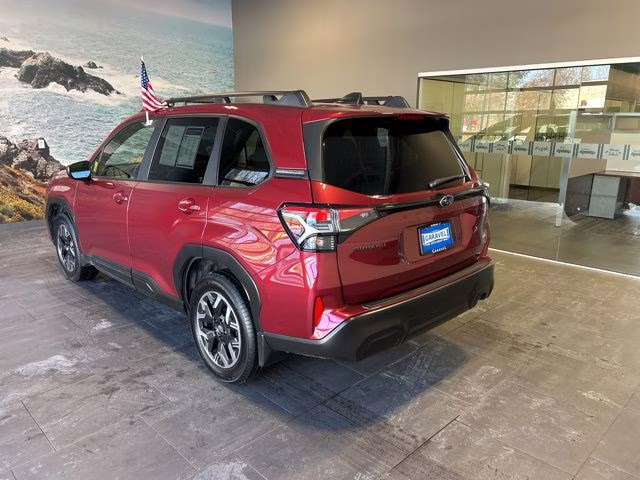 2025 Crimson Red Pearl Subaru Forester Premium AWD SUV