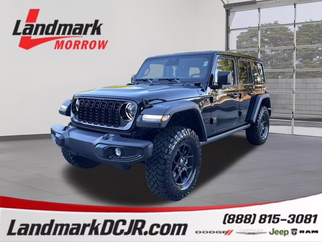 2026 Black Clearcoat Jeep Wrangler Willys 4X4 Convertible